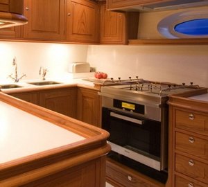 Luxury yacht Velacarina Galley