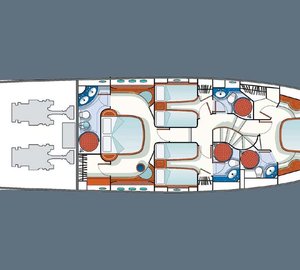 MOTOR YACHT IRIS - Lower deck layout