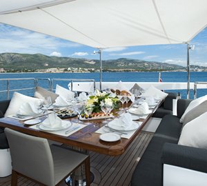 MY CHRISTINA G - Upper deck dining