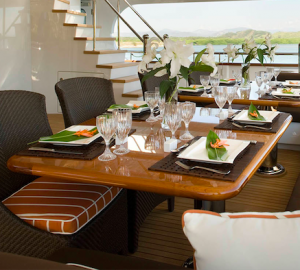 Marathon yacht - now Lady Janet - dining