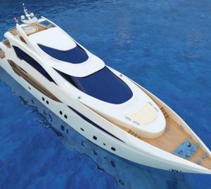 Miss Tor 140 motor yacht Marinero from above