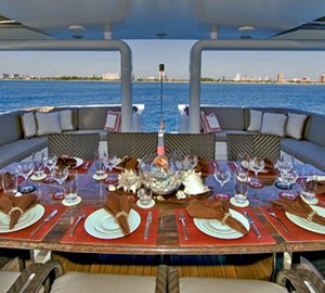 Motor Yacht Triumphant Lady - Aft Dining