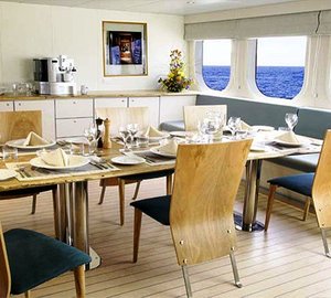 Motor Yacht True North  Dining Room