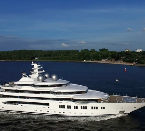 Motor yacht Amadea (ex. project Mistral). Photo credit AS Flycam Kiel.de