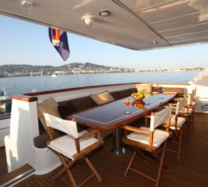 Motor yacht DAYDREAM -  Aft Deck Dining