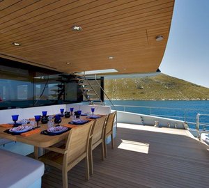 Motor yacht KANGA -  Aft Deck Al fresco dining