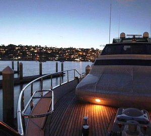 Motor yacht MERCEDES - Bow at Night
