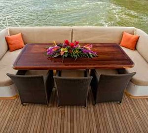 Motor yacht SALACIA - Aft Deck Al Fresco Dining