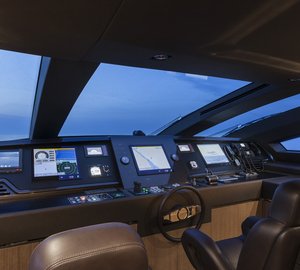 Mythos Yacht - Wheelhouse - Photo by Alberto Cocchi
