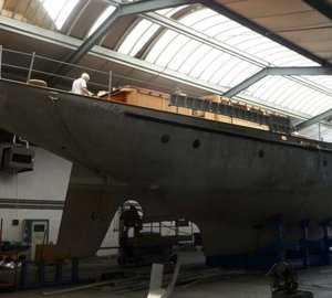 Neorion Yacht at the start of construction - Photo by Oliver van Meer Design BV