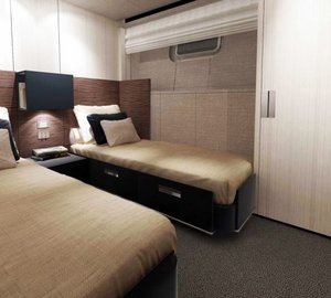 New Sanlorenzo SL94 motor yacht series guest cabin