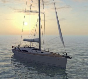 Oceanis 54 at sunset