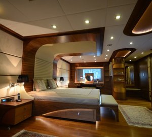 One of the luxurious cabins aboard My Steel superyacht