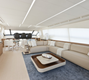Pershing 92ft motor yacht interior Credit Pershing Yachts