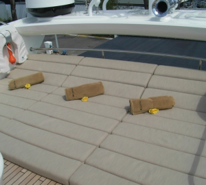 Phantom Luxury Yacht Sunbathing Area