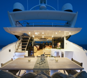 Phantom Yacht al fresco dining area