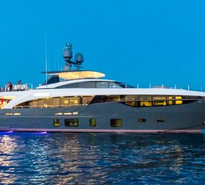 Princess 35M superyacht ANTHEYA II by night