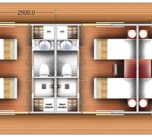 River charter yacht Kalay Pandaw - Main deck