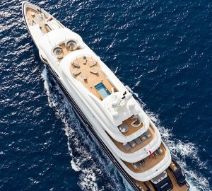 Rossinavi 70m NUMPTIA superyacht from above