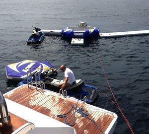 Swim platform and toys