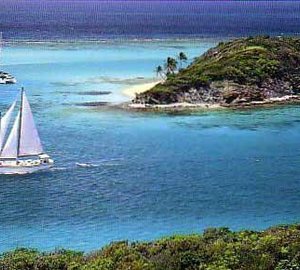 Sail Yacht JAMBALAYA - Sailing into Tobago-Cay