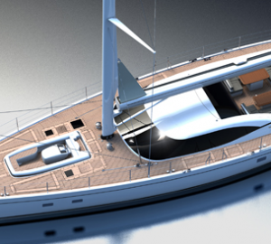 Sailing Yacht Oyster 100 from above