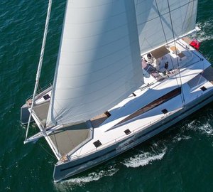 Sailing catamaran WindQuest - upview