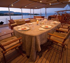 Sailing yacht ATHOS -  Al fresco Dining