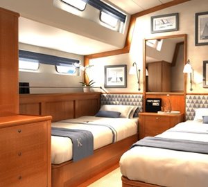 Sailing yacht KESTREL -  Twin Cabin