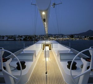 Sailing yacht POLYTROPON II -  Cockpit at Night