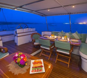 Sailing yacht WHISPER -  Cockpit Dining