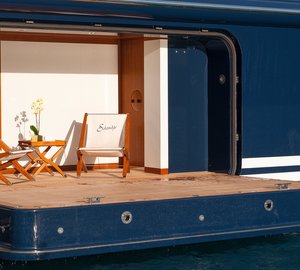 Solandge superyacht - Sea terrace - Photo by Klaus Jordan