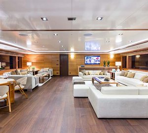 Spacious saloon aboard MAYBE -  photo credit to MetalShips