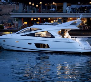 Sunseeker Yacht FAB 2 -  In Port at Night