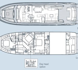Sunseeker yacht 73M - Layout
