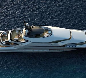 Super Luxury Yacht Oceanco Y708 from above