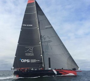 Super yacht Comanche under sea trials - Photo by George Bekris via Scuttlebut Sailing News