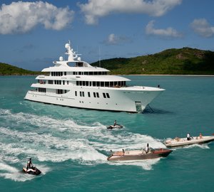 Super yacht INVICTUS - tenders and water toys - Photo by Jeff Brown