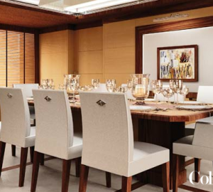 Superyacht Prima by Palumbo - Interior by Spadolini Studio Design - Dining are