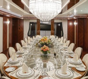 Superyacht Quattroelle - Dining Photo by Klaus Jordan