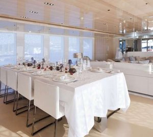 The first 5000 Fly Couach superyacht La Pellegrina - Dining