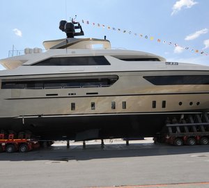 The launch of the 46m motor yacht Achilles by Sanlorenzo