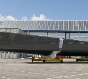 The launch of the WallyCento superyacht Hamilton