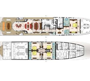 Trinity Yacht LADY SARA - Layout main and lower deck