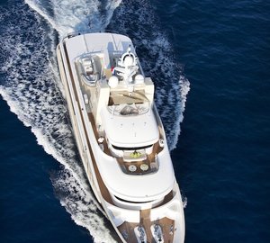 View from above at the E&E charter yacht