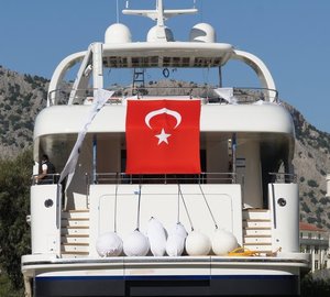 Vulcan 32m motor yacht Bronko I - rear view