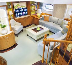 Wisp Yacht - Lower Saloon - Photo by Cory Silken