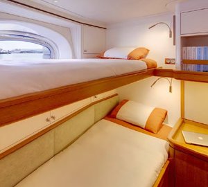 Wisp superyacht - Crew Cabin - Photo by Cory Silken