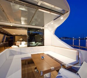 Yacht ALEMIA -  Aft Deck Alfresco Dining