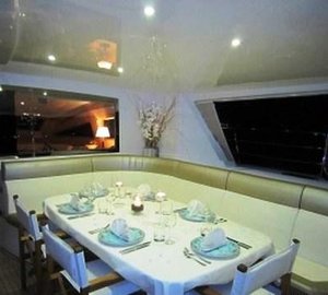 Yacht CATTITUDE -  Aft Deck Dining